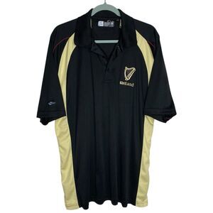 Live For Rugby Ireland Guinness Harp Jersey Shirt Mens 2XL XXL Black Embroidered